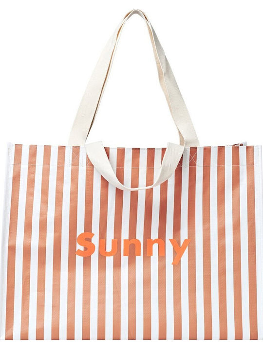 Sunnylife Stoff Strandtasche mit Kulturtasche Beige S61CBBTC