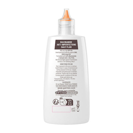 Garnier Ambre Solaire Super UV Niacinamide Sunscreen Cream Face SPF50+ 40ml