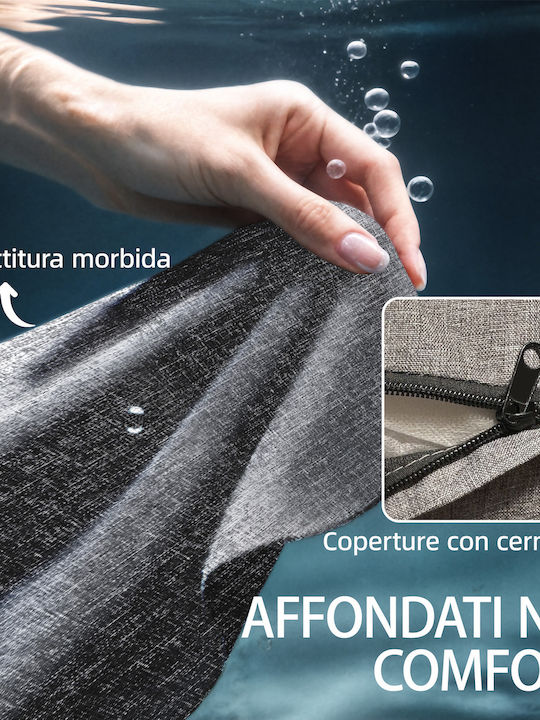 Set Cameră De Zi Pentru Exterior 4 Piese Gri Cu Perne