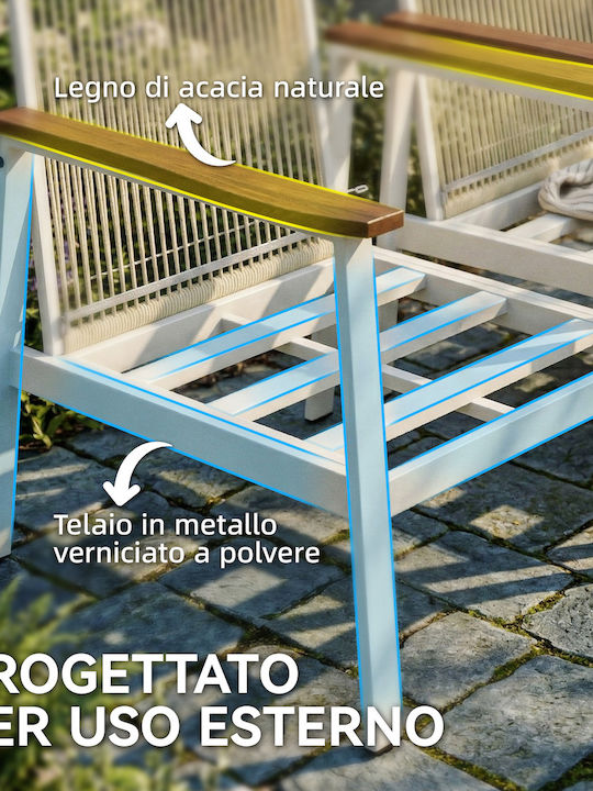Set Cameră De Zi Pentru Exterior 4 Piese Gri Cu Perne