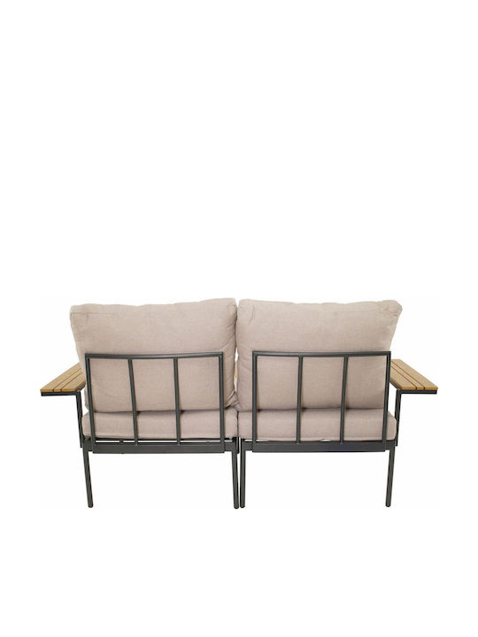 Outdoor Living Room Set 3 Pieces Anthracite