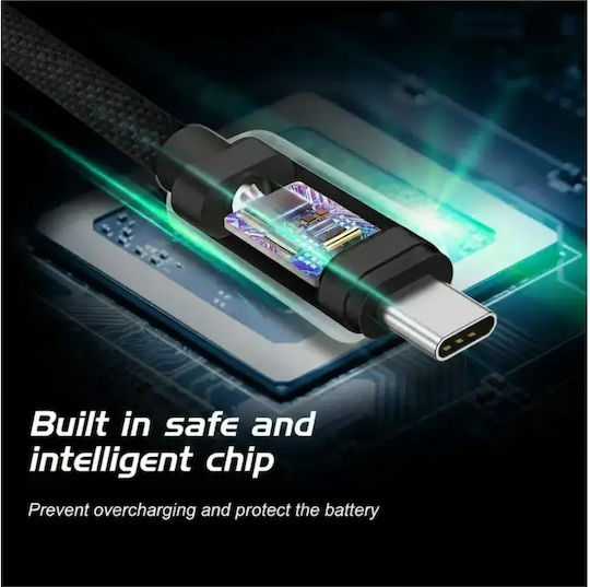 Swissten Braided USB 2.0 Cable USB-C Male - USB-C 60W Black 3m 71527210