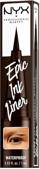 NYX Professional Makeup Epic Ink Waterproof & Long Stay Pen Eye Liner 03 Dark Chocolate 1ml