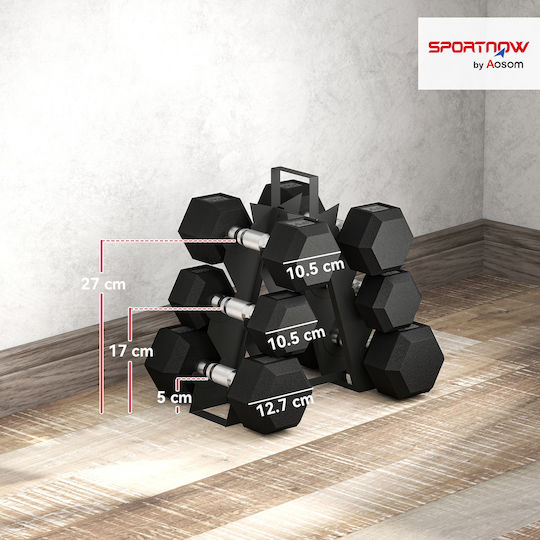 Sportnow Σετ Βαράκια Εξάγωνα 6τμχ Συνολικού Βάρους 36kg