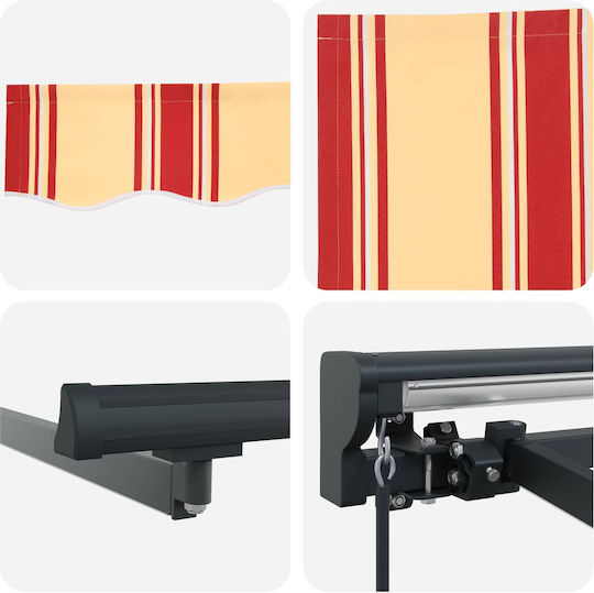 vidaXL Yellow Awning Frame