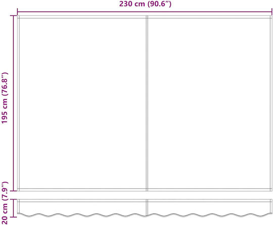 vidaXL Yellow Awning Frame