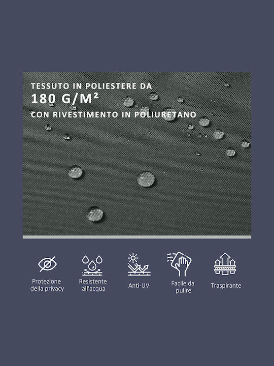 Outsunny Τέντα Βεράντας Γκρι 6x1.8m