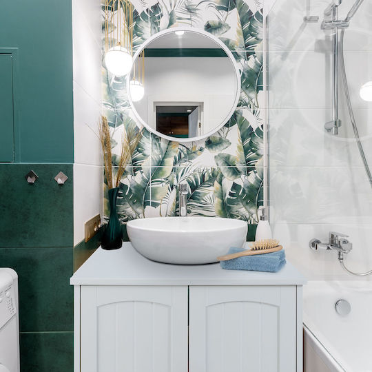 Relaxdays Bathroom Vanity Unit Without Sink L60xD31xH60cm White