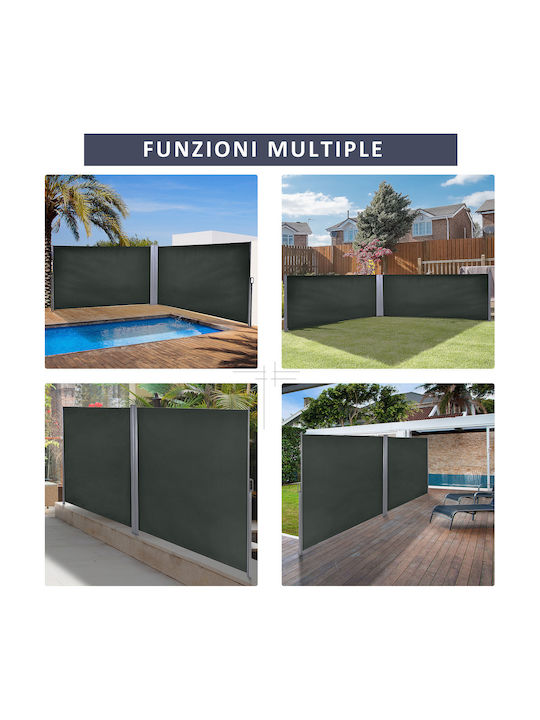 Outsunny Τέντα Βεράντας Γκρι 6x1.8m