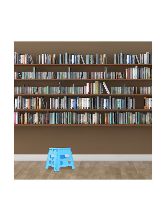 Plastic Garden Stool Outdoor Light Blue 30x29x37cm