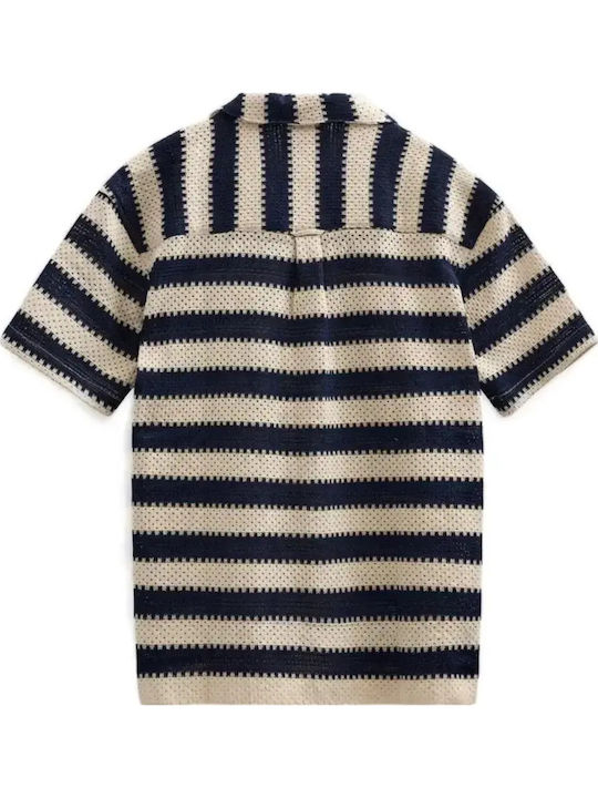 Short Sleeve Striped Shirt Tofu