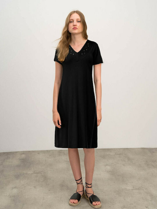 Vamp Damen Kleid Strand Schwarz