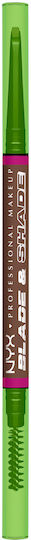 NYX Professional Makeup Blade & Shade Pencil for Eyebrows Bns08 Chocolate
