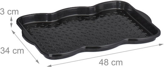 Relaxdays Bază Plastică De Depozitare Pantofi Neagră 48x34cm 3 Bucăți