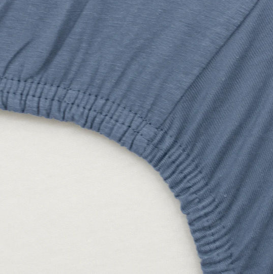 Little Band Baby Crib Cotton Fitted Blue Sheet 60x120cm