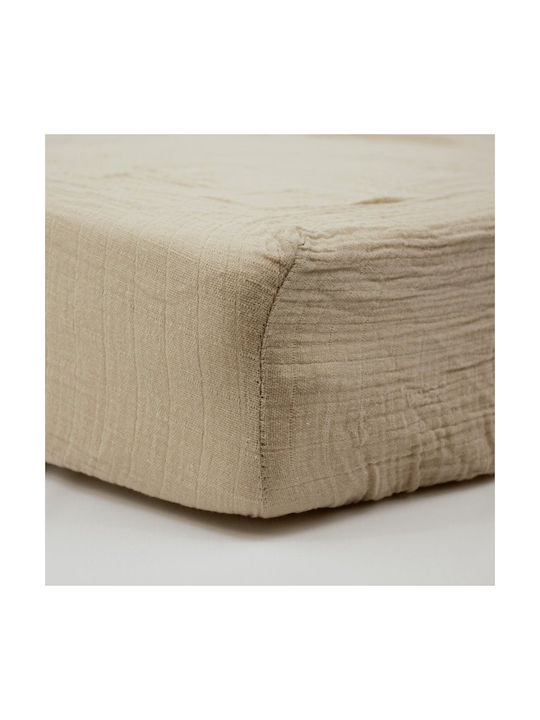 Little Band Подредба Детски Чаршафи За Количка Памучни с Ластик Бели 60x120см 2 Бройки