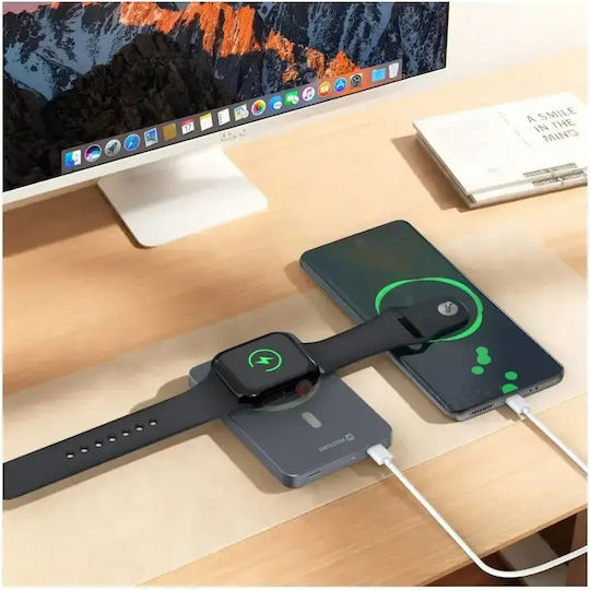 Swissten Fusion MagSafe Power Bank 5000mAh 20W με Θύρα USB-C Ασημί