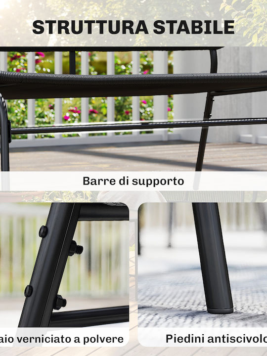 Two-Seater Outdoor Rattan Sofa 117x67x80cm