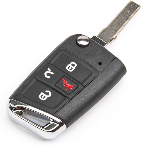 Autoschlüsselhülle Klappbar VW Touran Skoda Superb Seat Altea 4 Schaltflächen