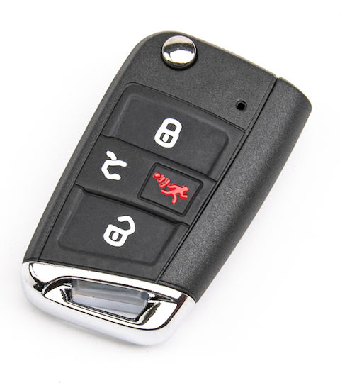 Autoschlüsselhülle Klappbar VW Touran Skoda Superb Seat Altea 4 Schaltflächen
