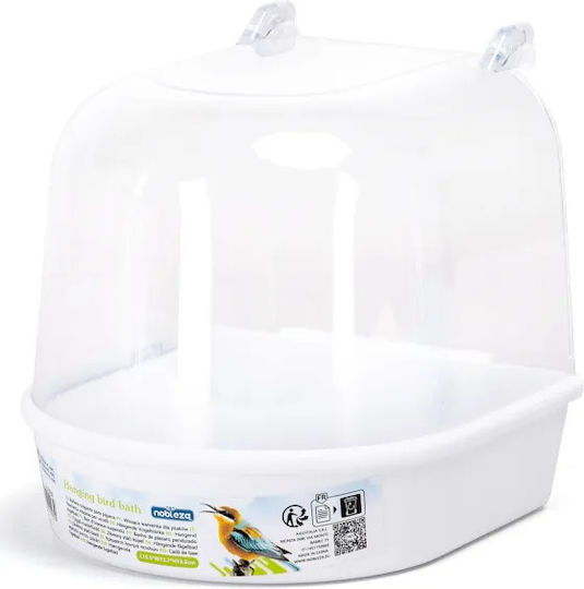 Nobleza Semi-Closed Bird Bathtub Blue White L15.5 X W13.7 X H13.6cm Blue