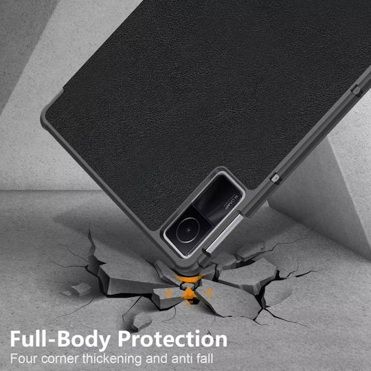 Калъф За Таблет Xiaomi Redmi Pad Skyddar Innovation Мултиъгълна Стойка Функция Сън Събуждане Foldpro Червен Комплект Стикер