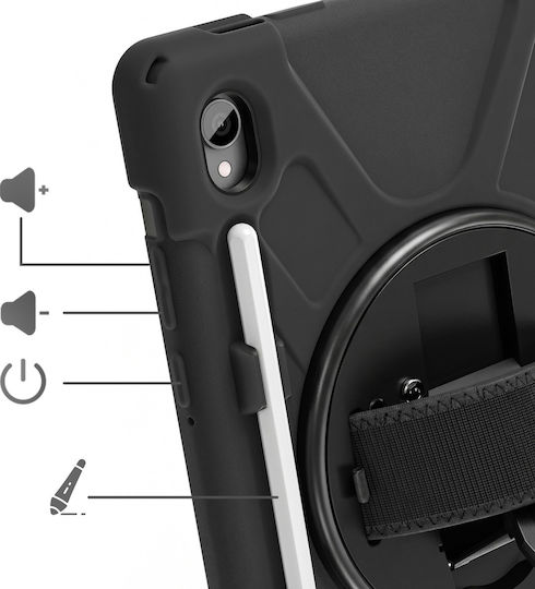 Husă Rezistentă la Șocuri Avizar Galaxy Tab S11 cu Stand Integrat Slot S Pen Neagră