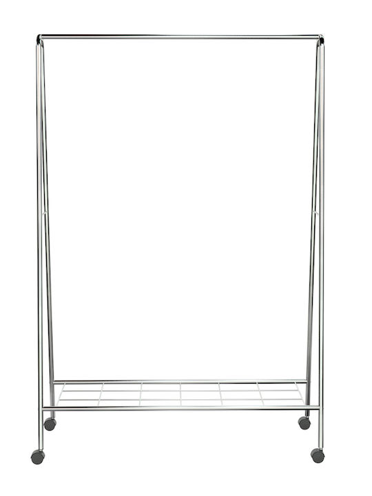 SteweHome Teleskopischer Kleiderständer aus Metall Silber 104x104x155cm
