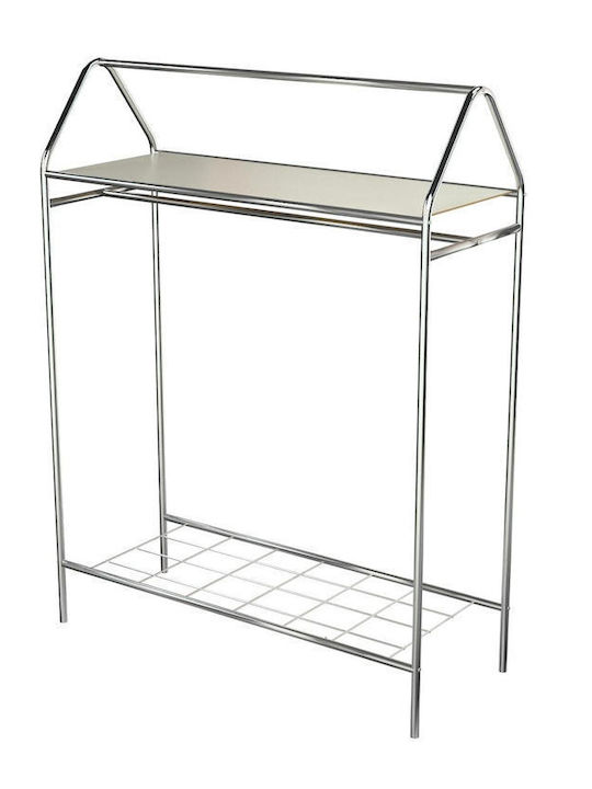 SteweHome Kremastră de Podea din Metal Argintiu 104x104x143cm