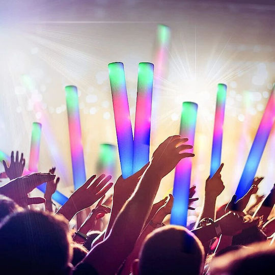 Set 10 Foam Led Sticks 46 Cm Length Parties
