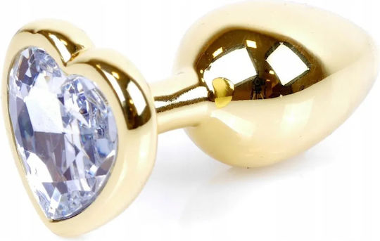 Smd Plug Anal Πρωκτική S 7cm Argintiu Aur Inimă