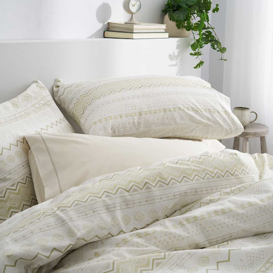 Vesta Home Elea 1 Set Bed Sheets King Size 270x270cm Beige 4 Pieces