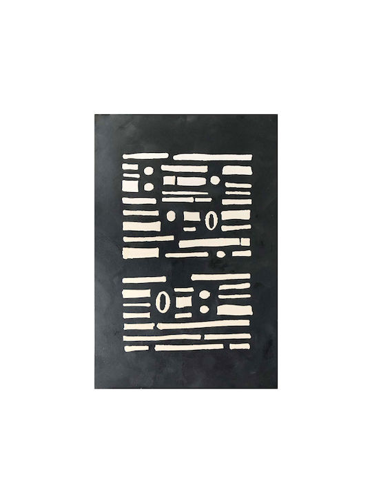 Imprint Dark Decorative Painting 80x120x4cm Canvas Black White MDF C543086