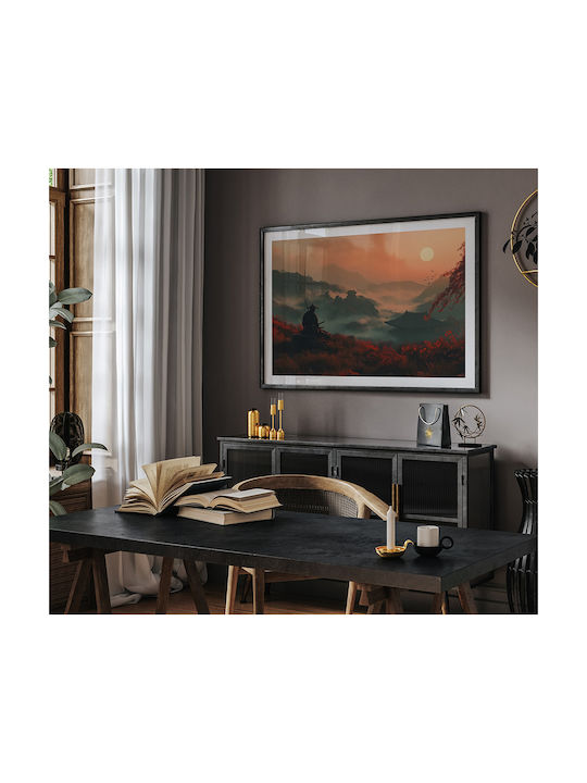 Gaming Poster Ghost Tsusima Sunset Serenity Gm2361 40cm X 50cm Premium Black Wooden Frame