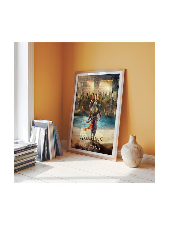 Gaming Poster Assassins Creed Origins Cover Gm2355 40cm X 50cm Premium Black Wooden Frame