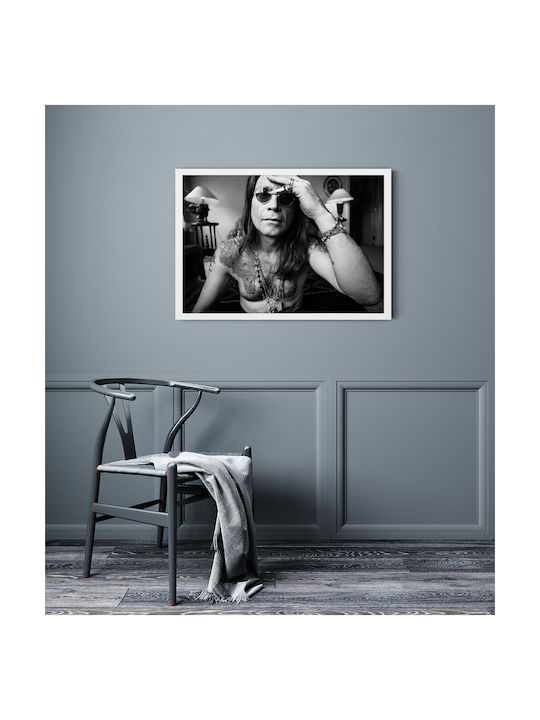 Music Poster Ozzy Osbourne Ms370 40cm X 50cm Premium Black Wooden Frame