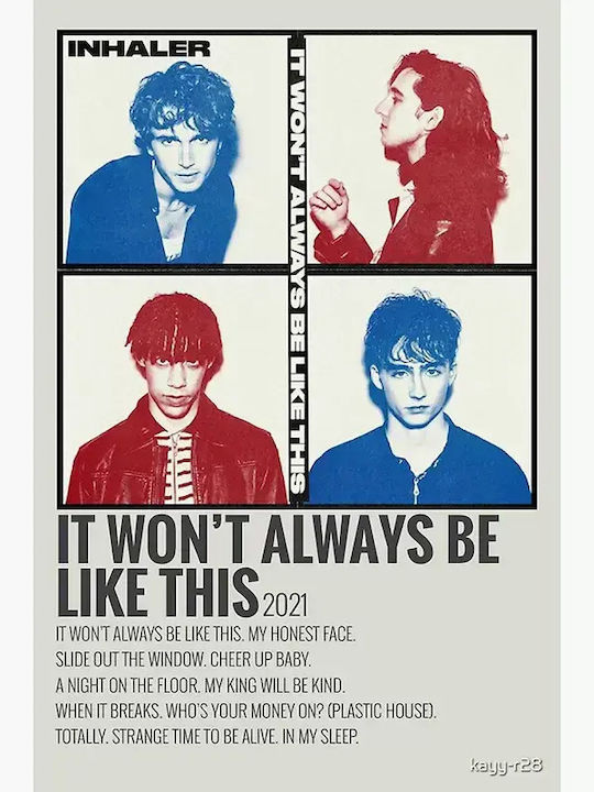 Music Poster Inhaler Ms013 40cm X 50cm Premium Μαύρο Ξύλινο Κάδρο