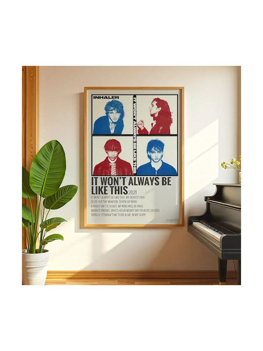 Music Poster Inhaler Ms013 40cm X 50cm Premium Μαύρο Ξύλινο Κάδρο