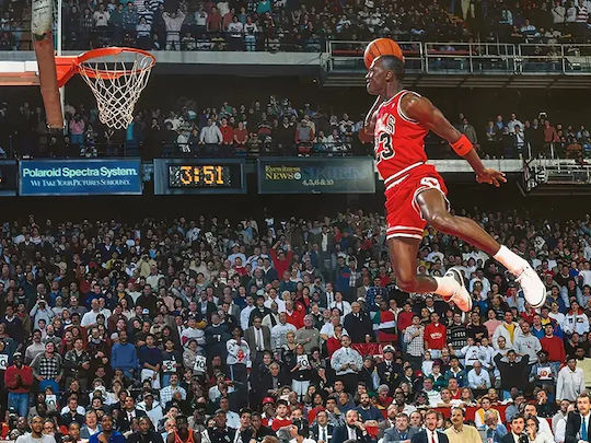 Poster NBA Michael Jordan Kds019b 40cm X 50cm Premium Black Wooden Frame