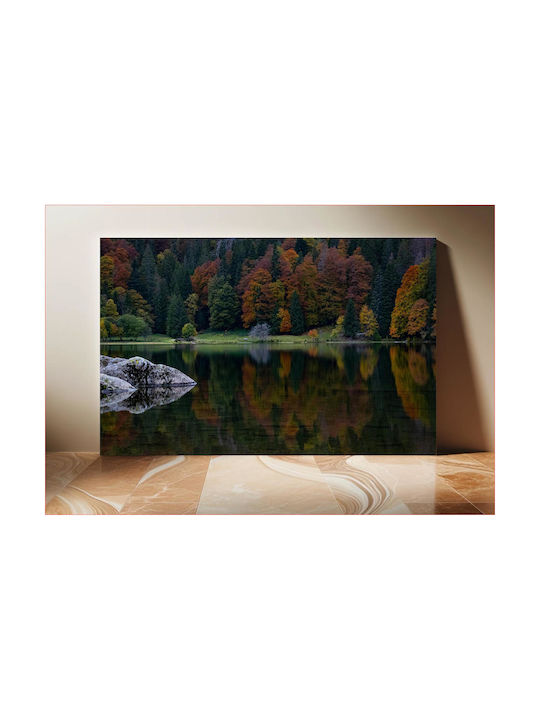 Painting Autumn Reflections By Lake Autumn Reflections Next To The Lake 170x115