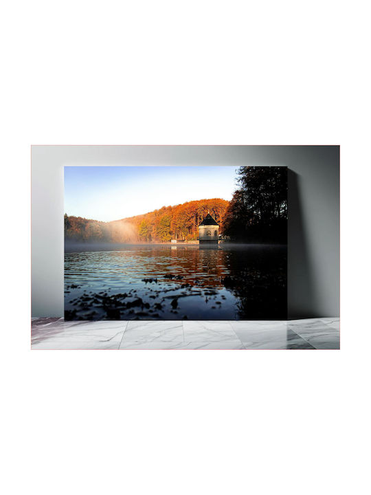 Painting Autumn Reflections On Misty Lake Autumn Reflections On The Misty Lake 170x115