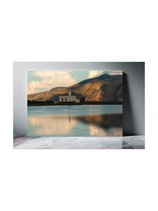 iLovePrints Lighthouse Gemälde By Mountain Färo Dipa Sto Vouno 100x70