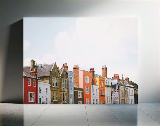 Πίνακας Colorful Row Houses Πολύχρωμα Σπίτια 100x70