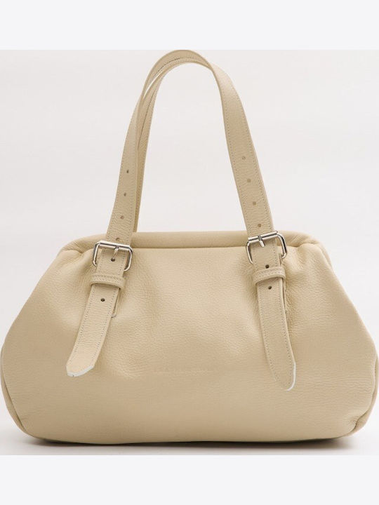 Leather Women's Shoulder Bag White