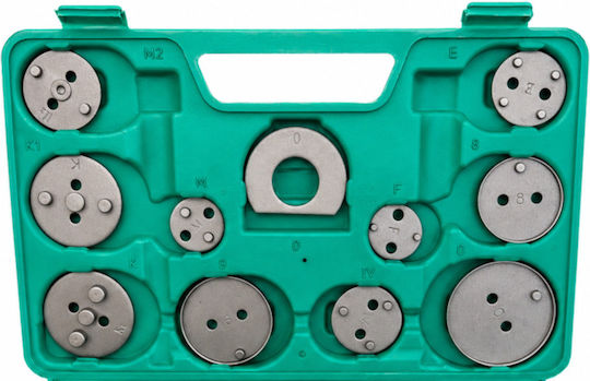 Brake Piston Tool Kit Zola 23 Pieces Universal Adapters Brake Calipers Steel Storage Box