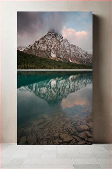 Πίνακας Mountain Reflection In A Serene Lake Αντανάκλαση Βουνού Μια Γαλήνια Λίμνη 70x100 Πίνακας Mountain Reflection In A Serene Lake Αντανάκλαση Βουνού Μια Γαλήνια Λίμνη 70x100