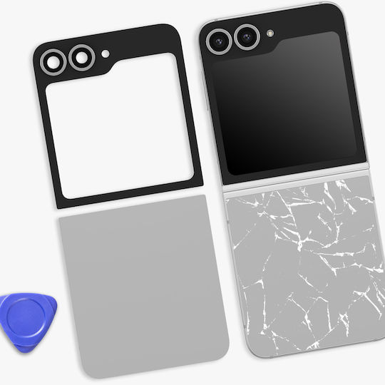 Clappio Oberes Unteres Rückglas Ersatzkit Galaxy Z Flip 6 Graues