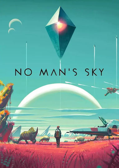 Gaming Poster No Mans Sky Gm2342 40cm X 50cm White Wooden Frame