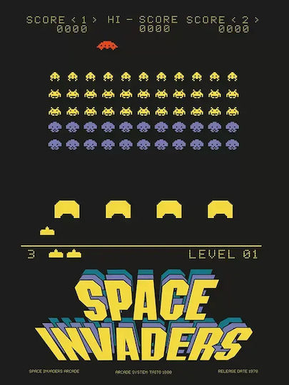 Space Invaders Ξύλινο