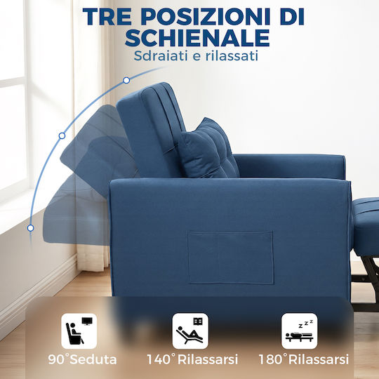 HomCom Relax Sessel Blau 69x82x85cm